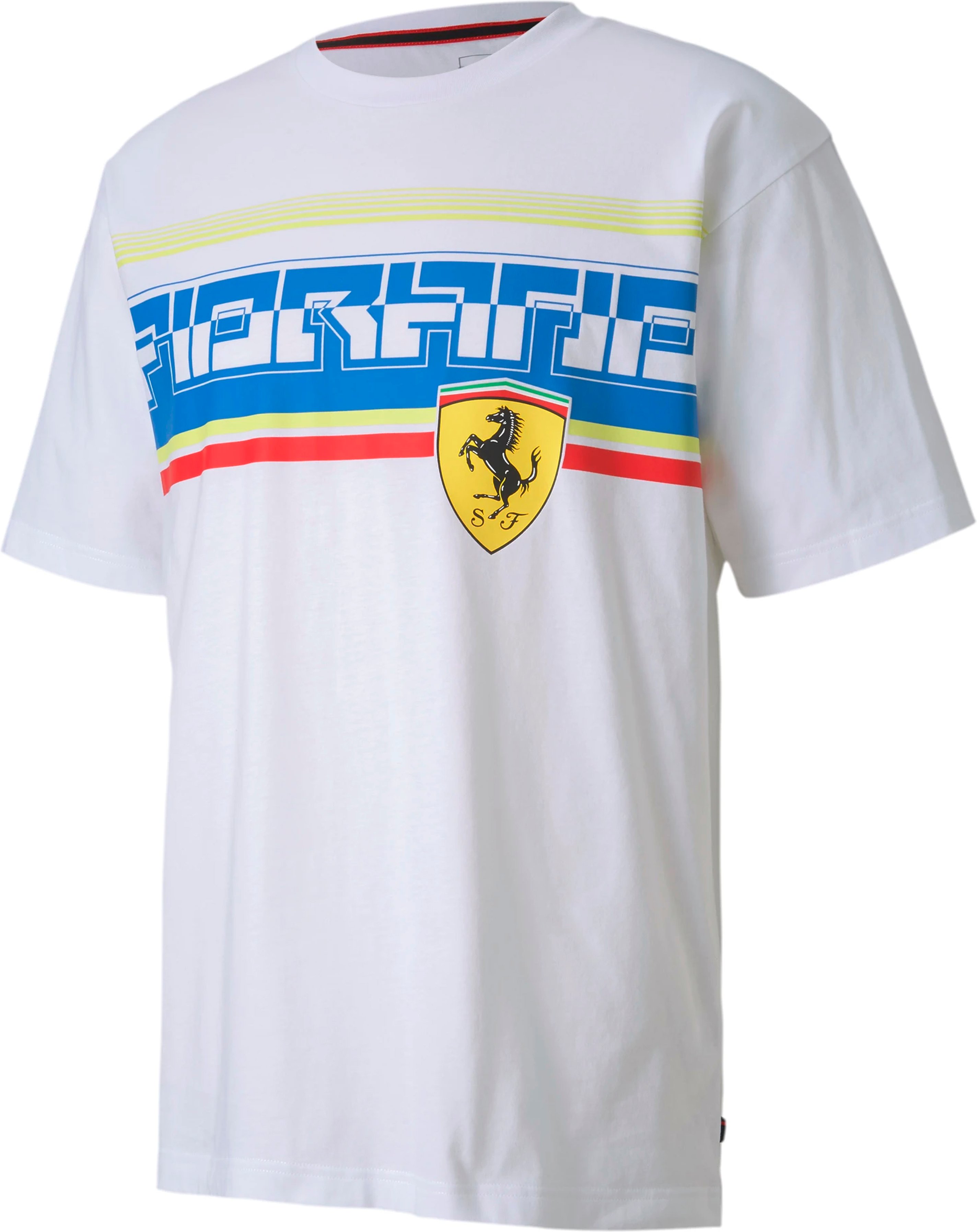 Puma Scuderia Ferrari Street Herren T-Shirt Graphic Logo Tee White 596139 05