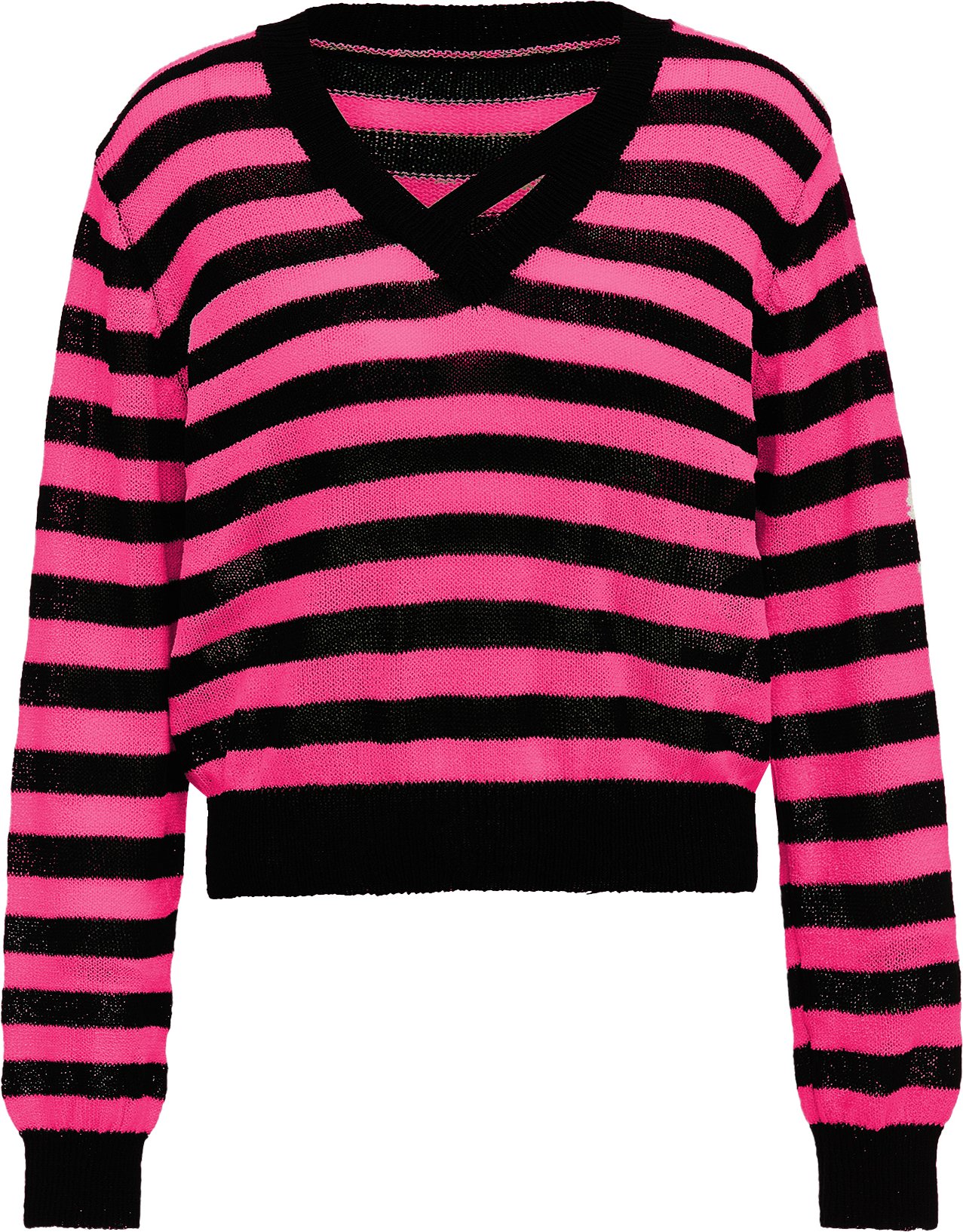 Mymo Pullover Frauen schwarz rosa