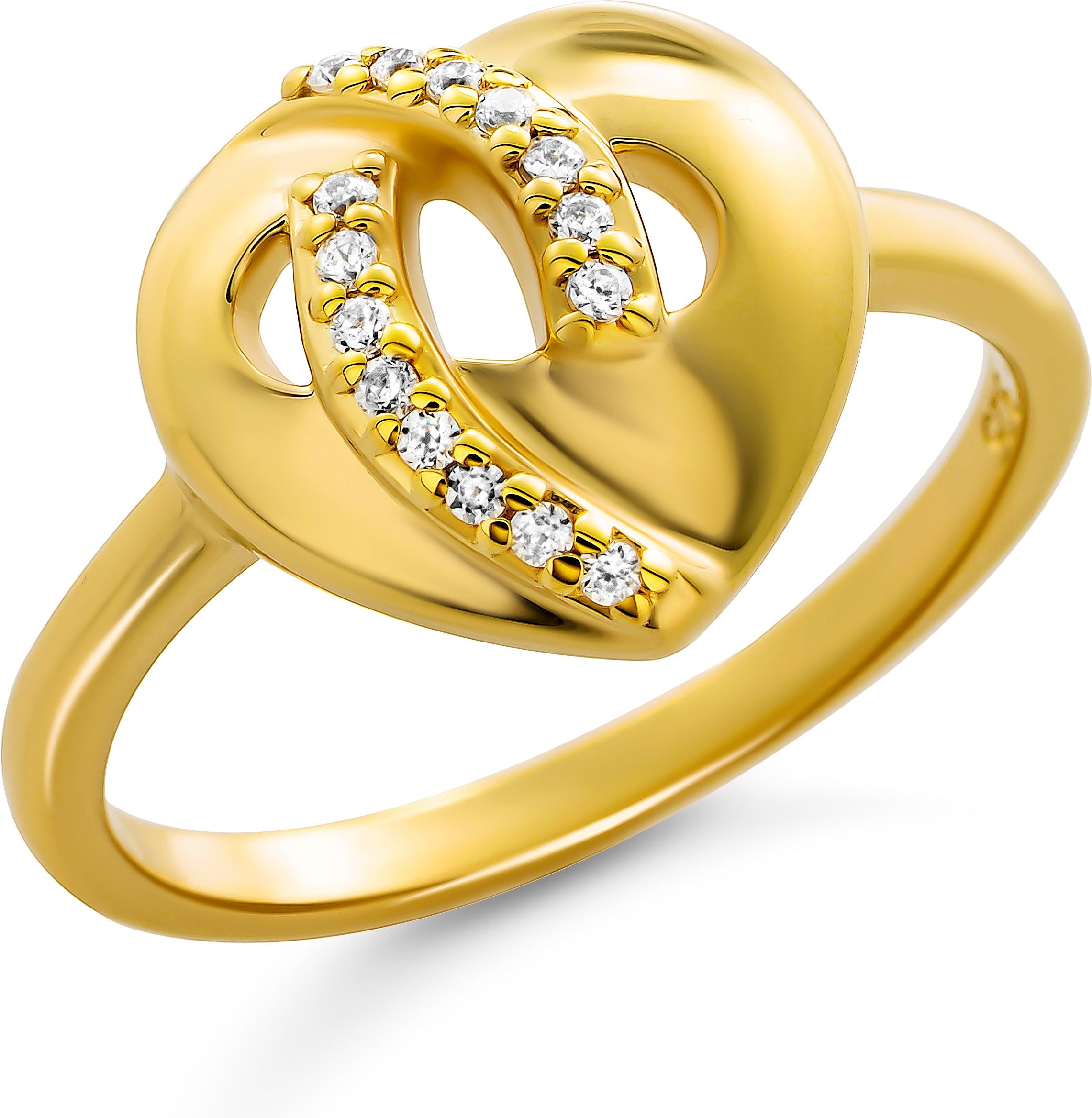 Orphelia 'Amore' Damen-Ring aus 925er Sterlingsilber – Gold ZR-7577/G