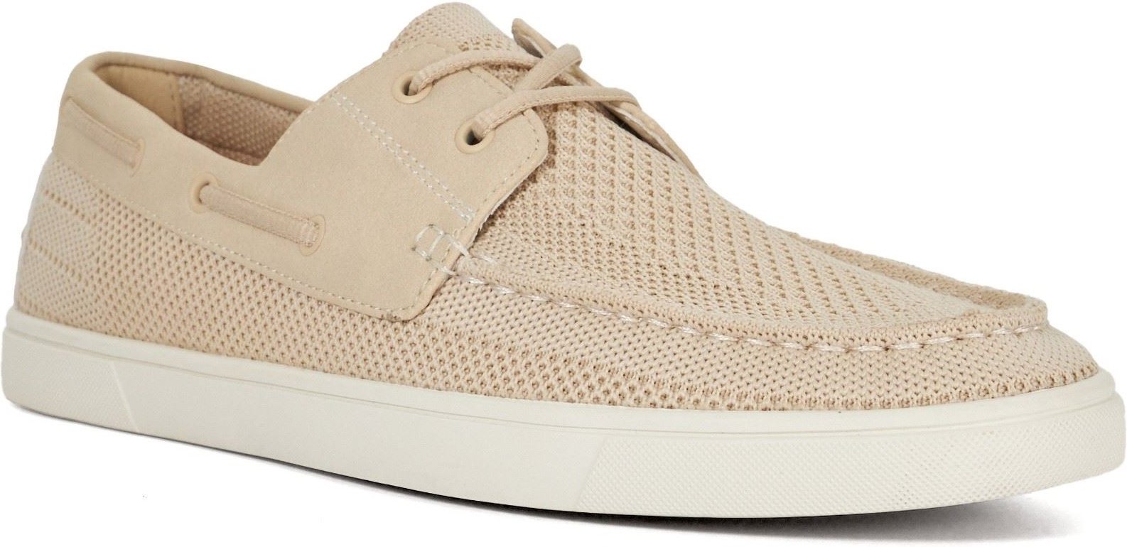 Dune Blaizerss Herren Bootsschuhe Aus Stoff In Creme