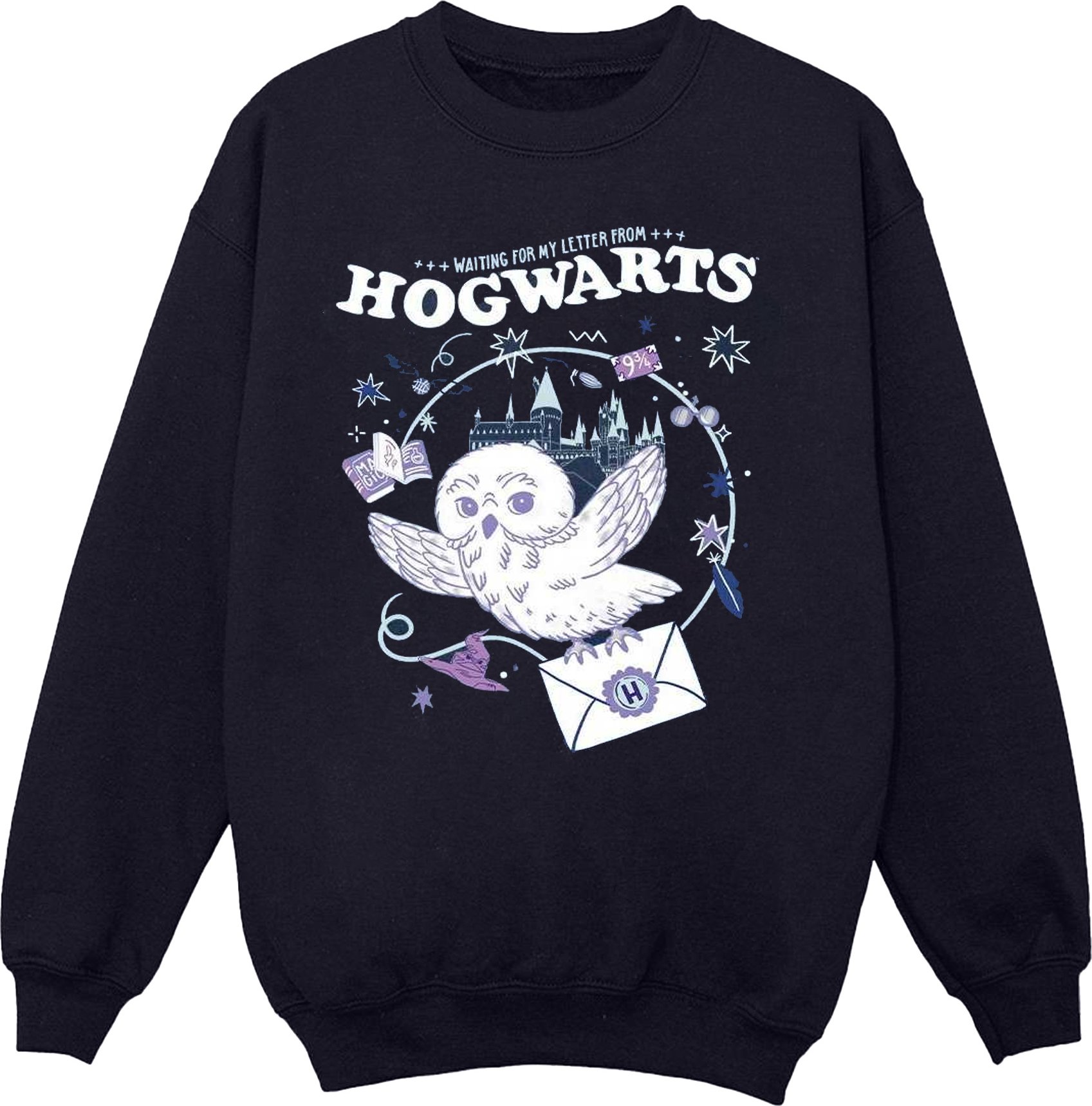 Harry Potter - "Letter From Hogwarts" Sweatshirt für Mädchen (Marineblau)