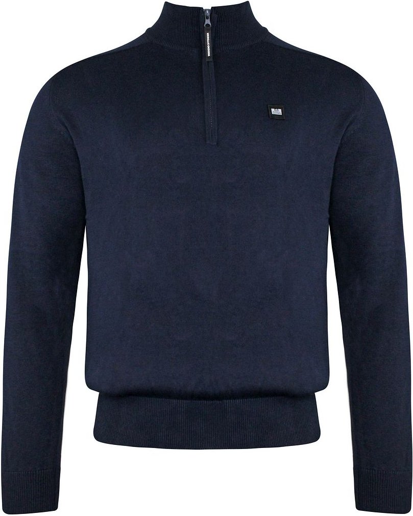 Wochenendtäter Langarm Natal Zip Neck Navy Herren Pullover KWAW2012 Marine