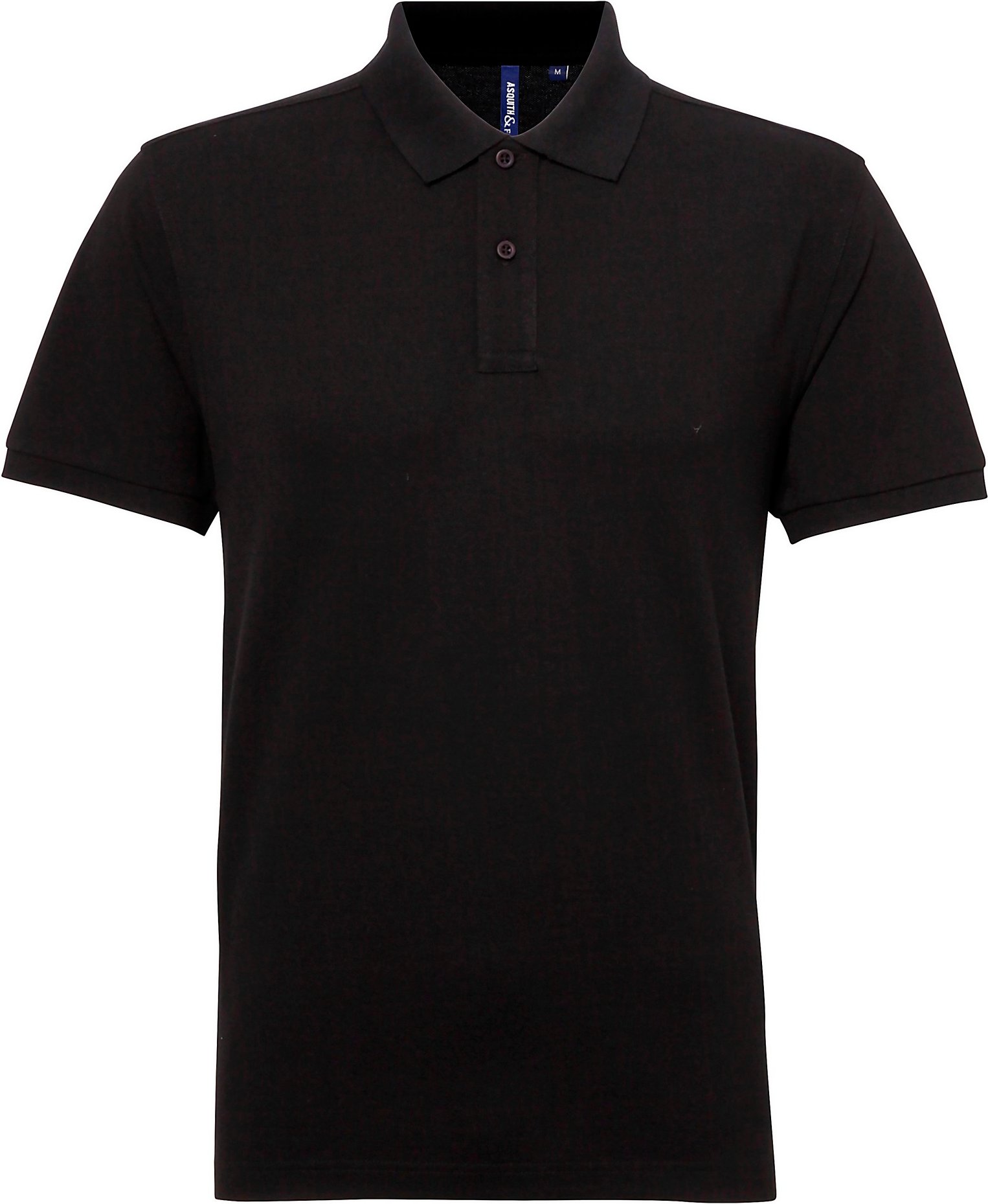 Asquith & Fox Herren Kurzarm Performance Blend Polo Shirt (Schwarz)