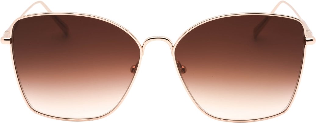 Longchamp - Sonnenbrille Mit Braunen Verlaufsgläsern In Roségold