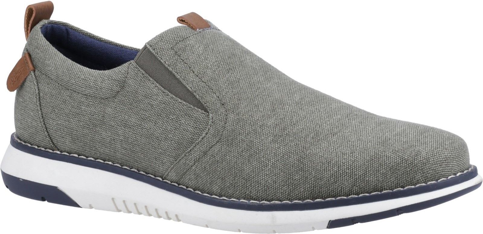 Hush Puppies Benny Leinwand Herren Khaki Slipper