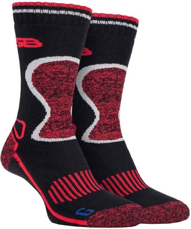 Storm Bloc - 2 Paar Herren Heavy Duty Winter warm gepolstert Thermal Wool Blend Socken für Wandern