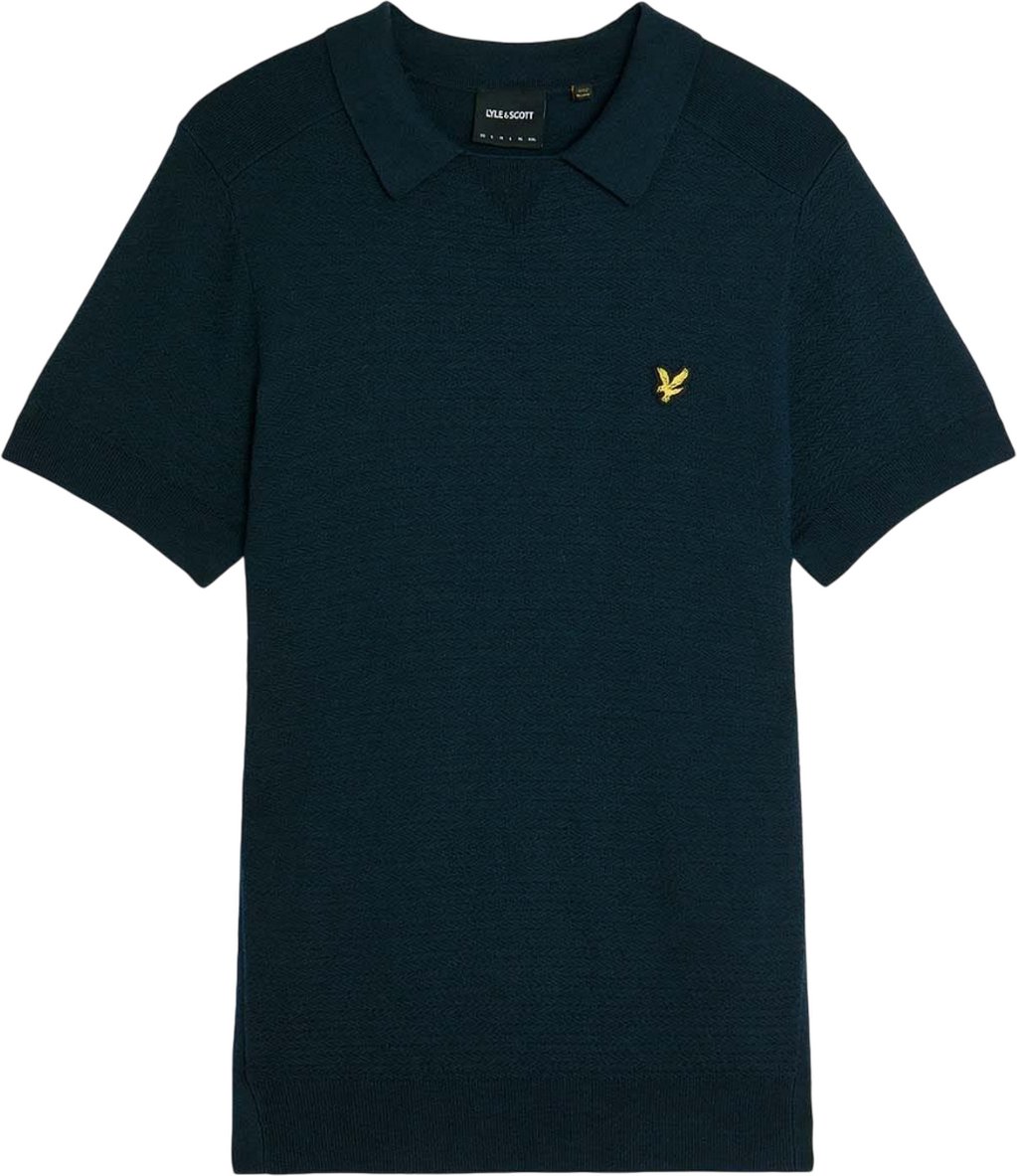 Thumbnail - Lyle & Scott - Poloshirt für Herren, Jerseyware, Fischgrätmuster (Blau)