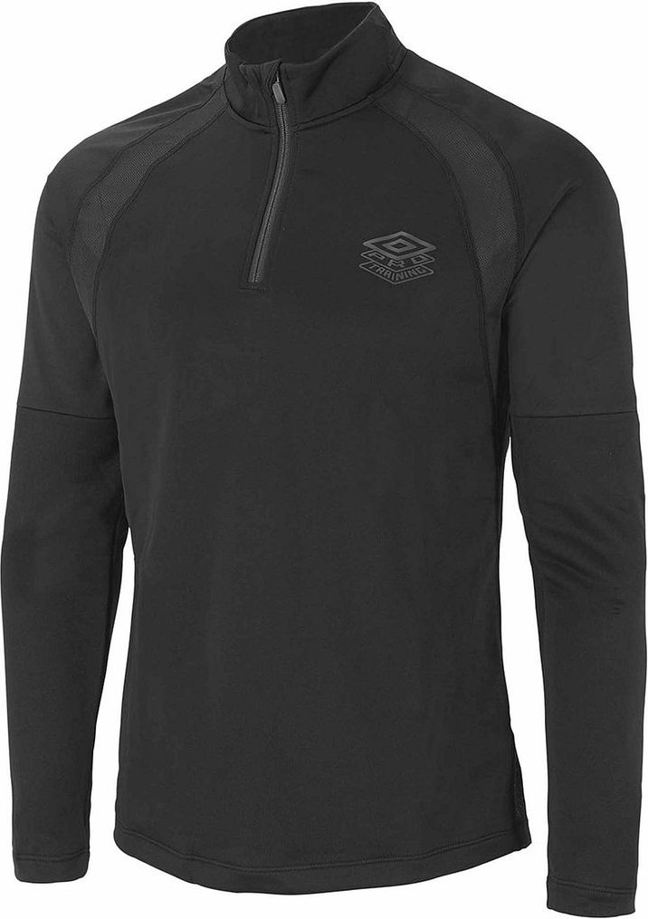 Umbro -Grafiklogo Langarm schwarz 1/4 Reißverschluss UP Mens Ptf Top 65846g Kmk