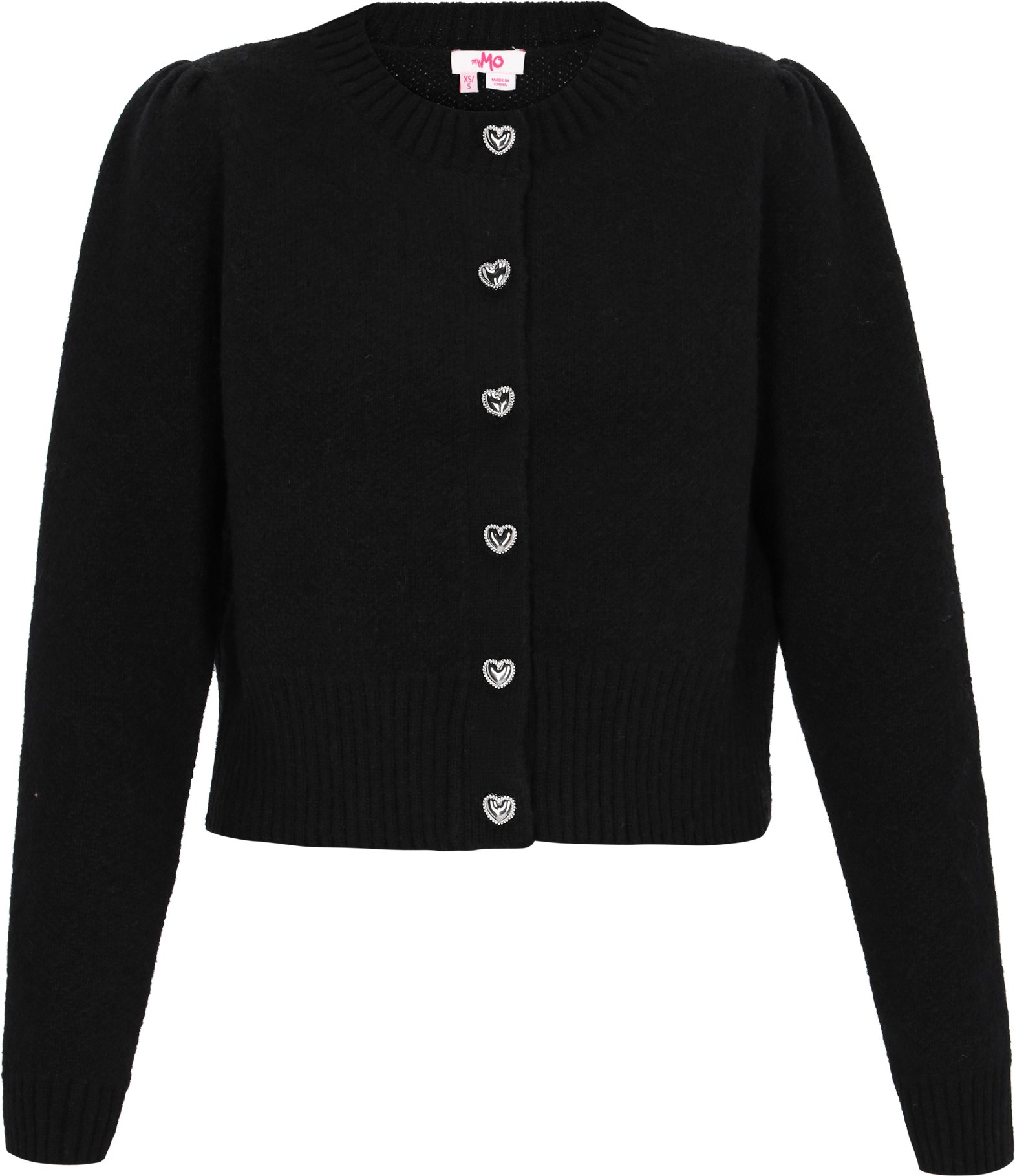 Mymo Strickjacke Frauen Schwarz