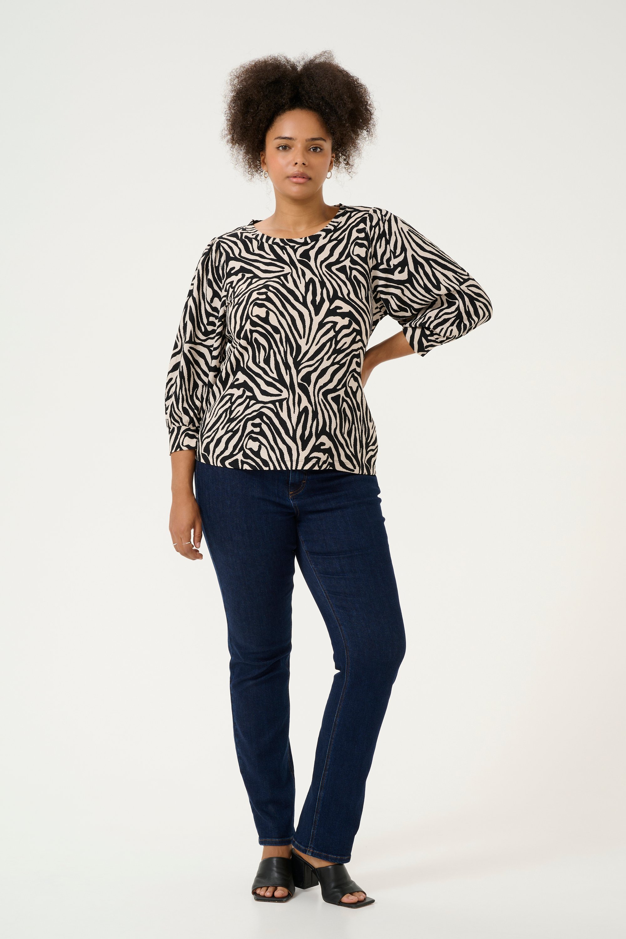 T-shirt Regular fit Moonstruck/Black Graphic black offwhite