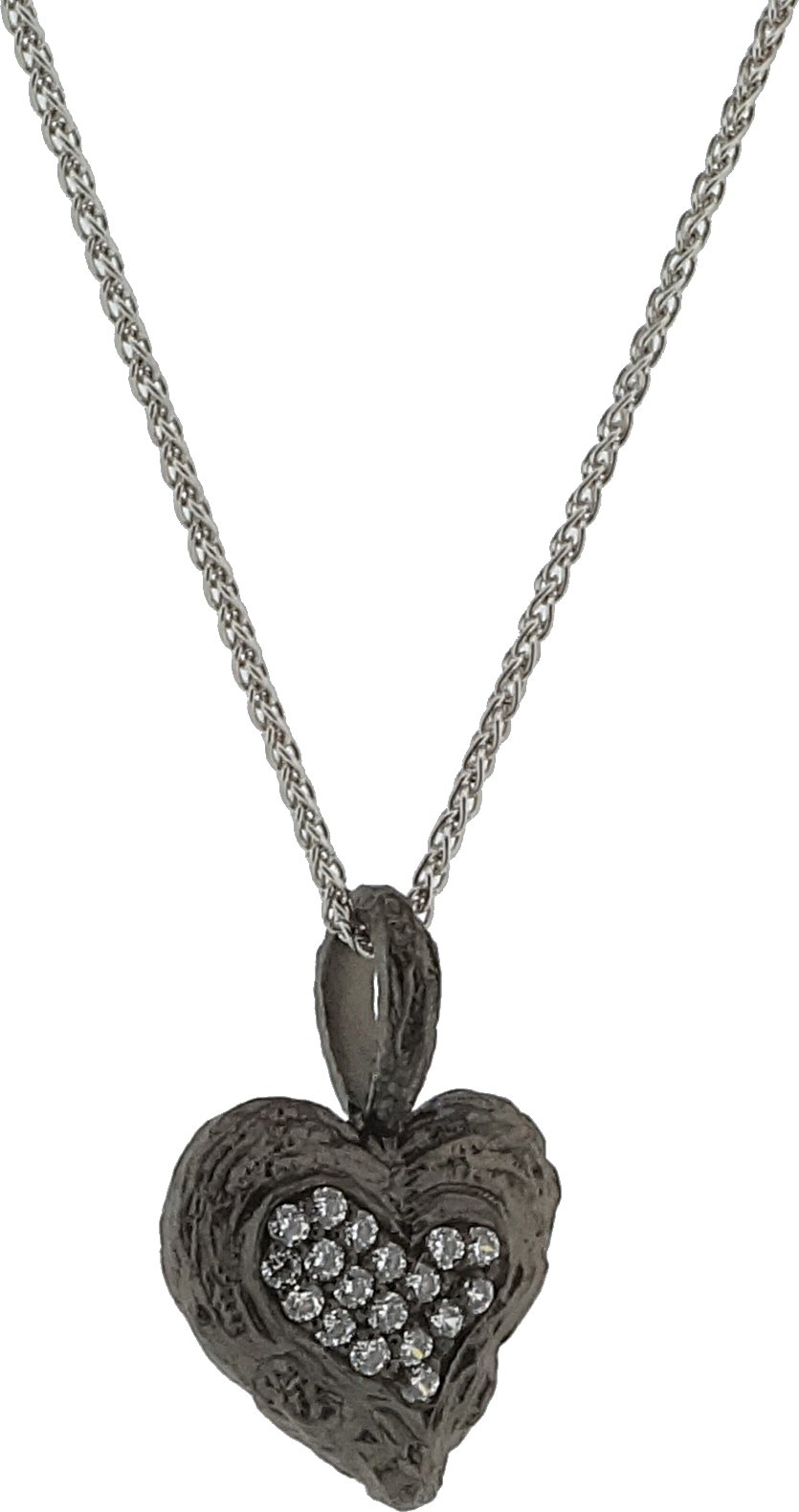 Orphelia 'Hazel' Damenkette mit Anhänger aus 925er Sterlingsilber, Schwarz, ZH-7082/2