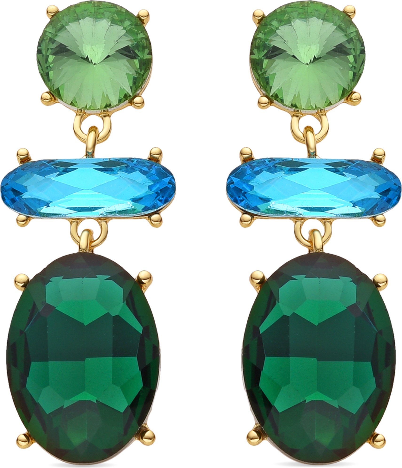 Luxenter Mekon-Ohrringe aus 18 Karat Gelbgold