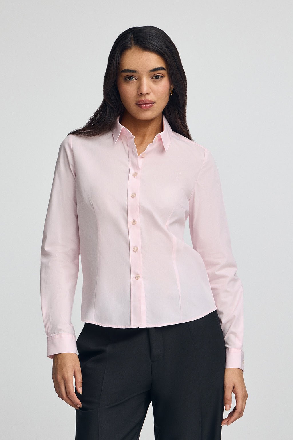 Hemd rosa im Slim Fit mit Rigby Go-Logo