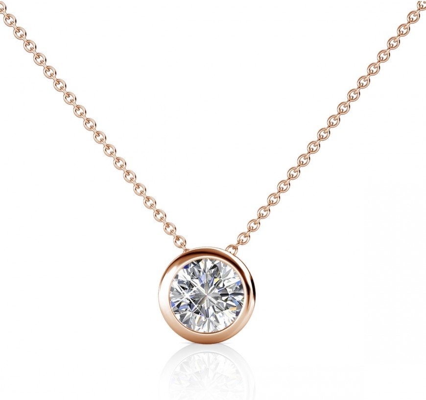 Simplicity Anhänger - Rose Gold und Kristall