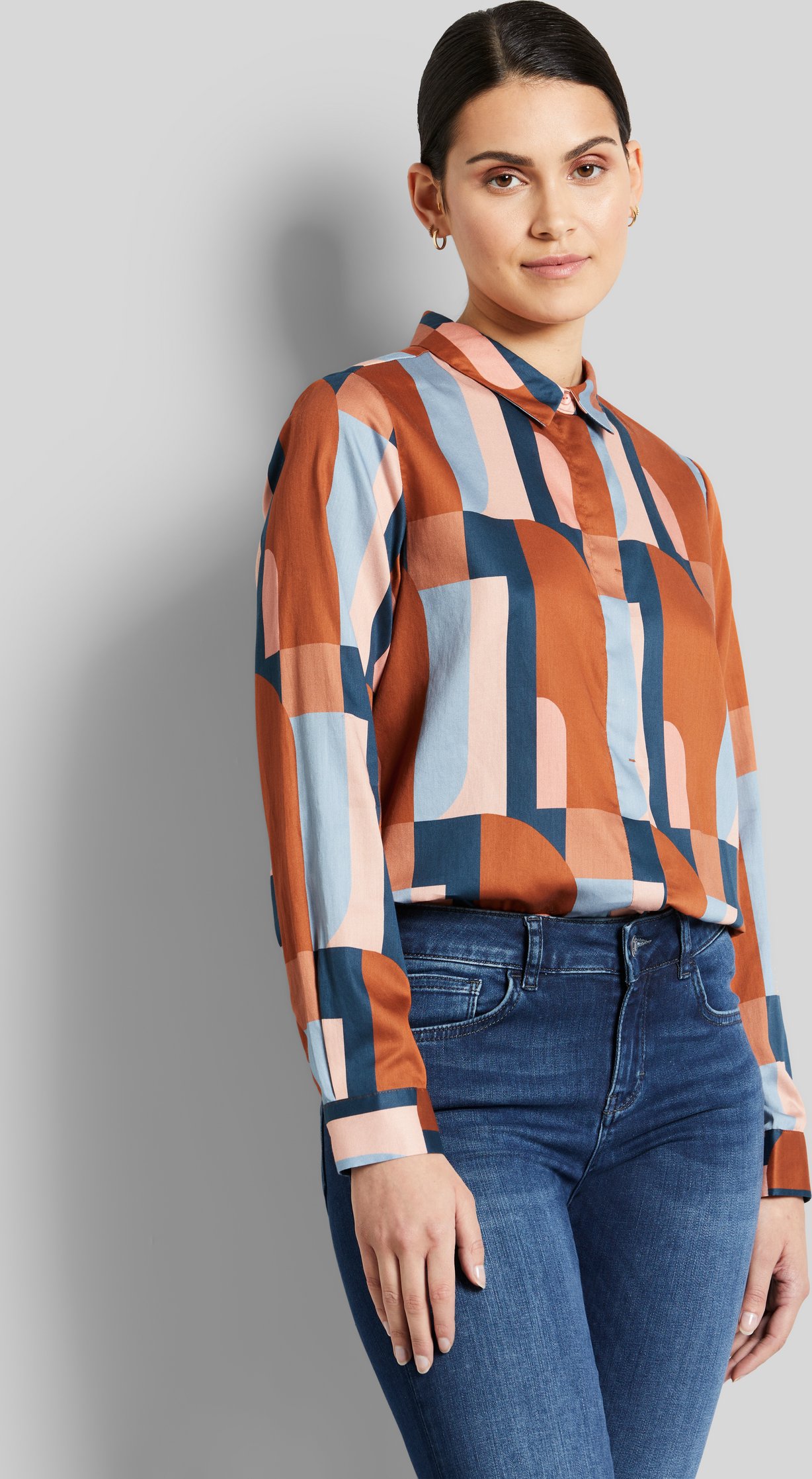 Thumbnail - Bugatti Damen Hemdbluse mit verdeckter Knopfleiste