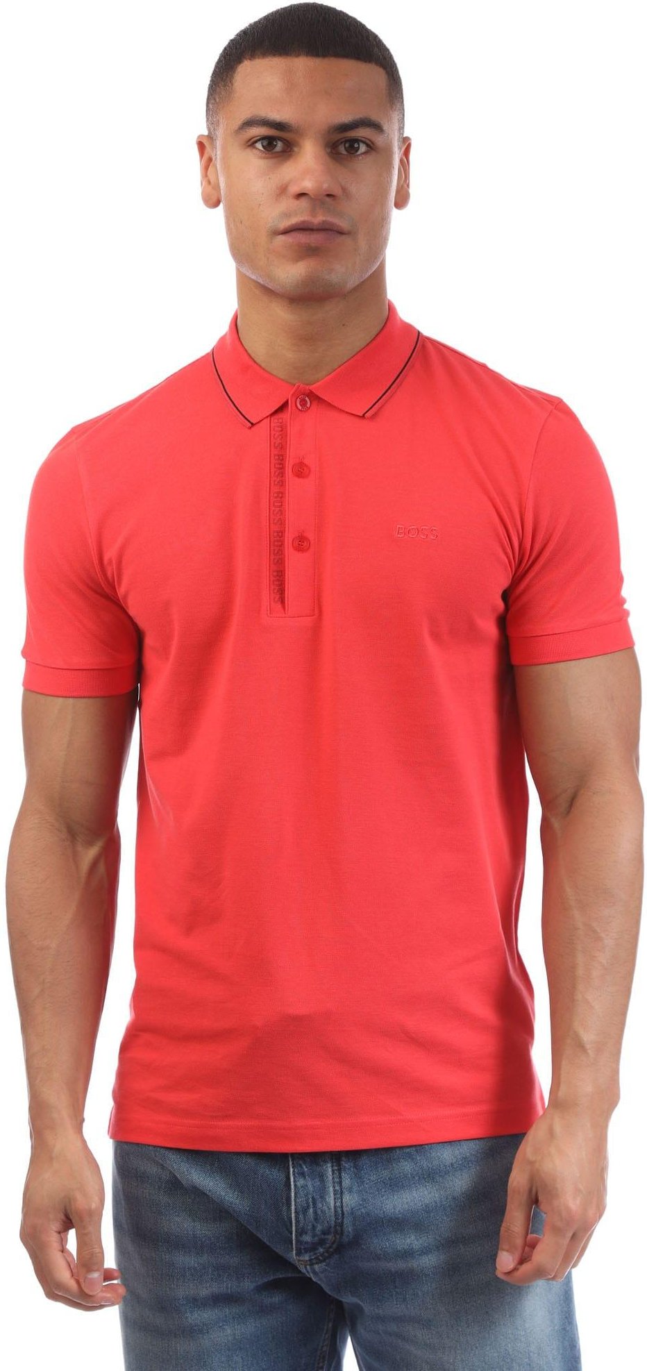 Boss - "Paule 4" Poloshirt für Herren, Schmal (Rot)