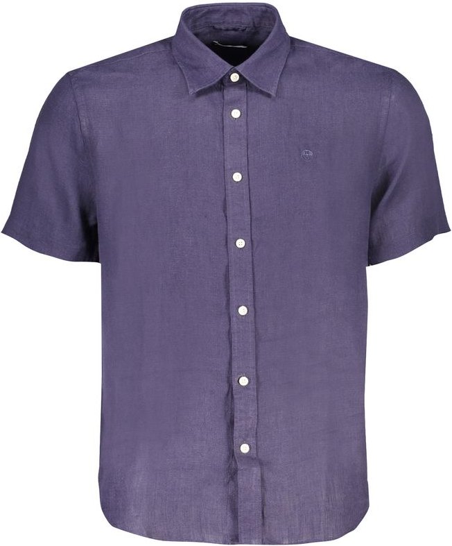 Thumbnail - Leinenhemd Klassische Passform Kurze Ärmel