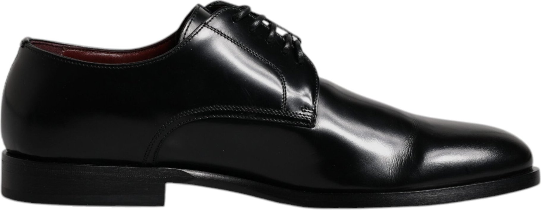 Dolce & Gabbana Schwarze Kalbsleder Derby Schnürschuhe für formelle Anlässe