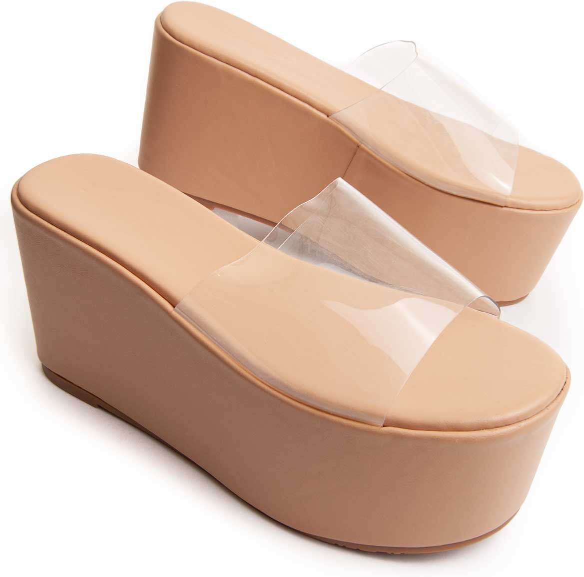 Montevita Plattform-Sandale Platero in Beige