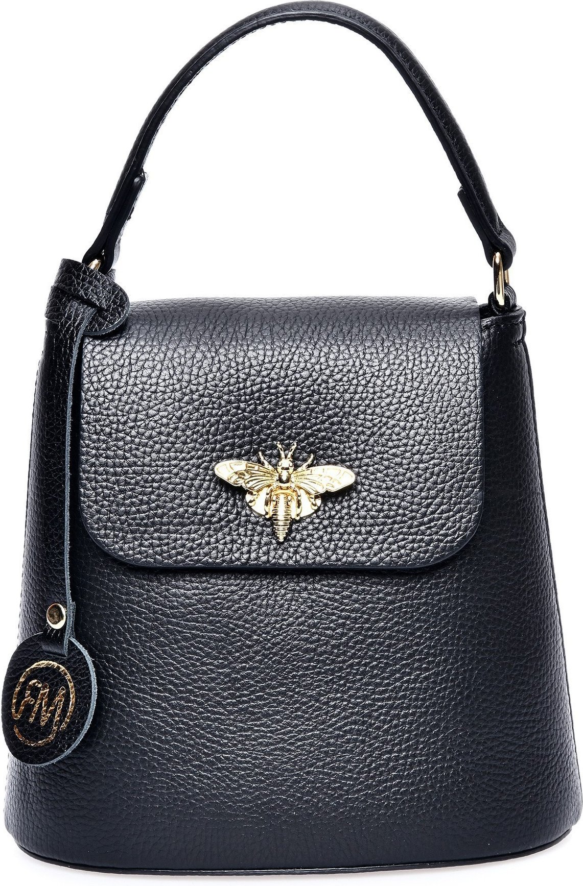 Roberta M Schwarz Rindsledertasche