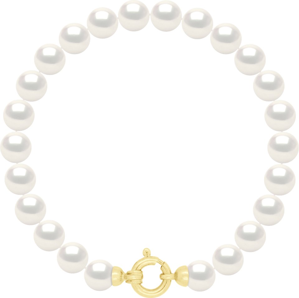 Armbandreihe aus echten Süßwasser-Zuchtperlen rund 6-7 mm