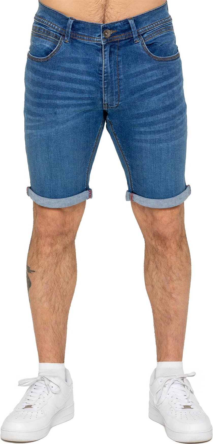 Enzo | Herren Slim Fit Denim Shorts
