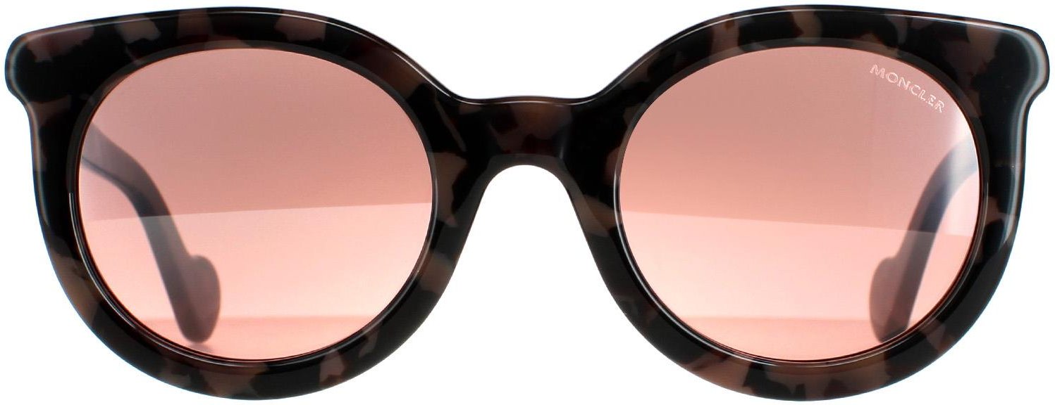 Moncler Runde Frauen gefärbt Havanna Bordeaux Spiegel ML0015