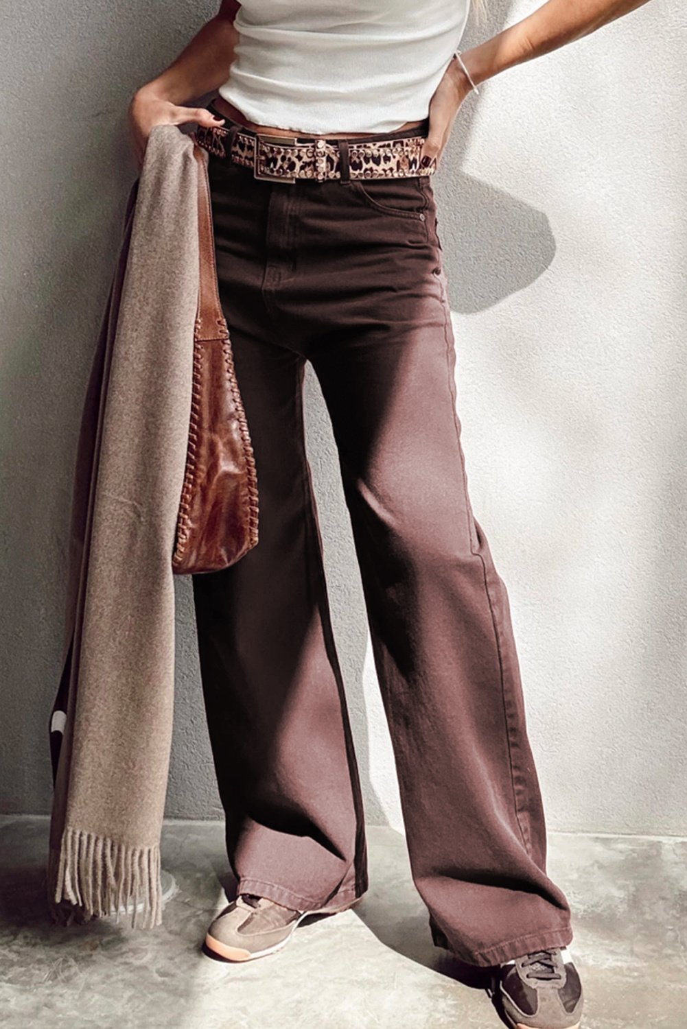 Weite Jeans mit weitem Bein