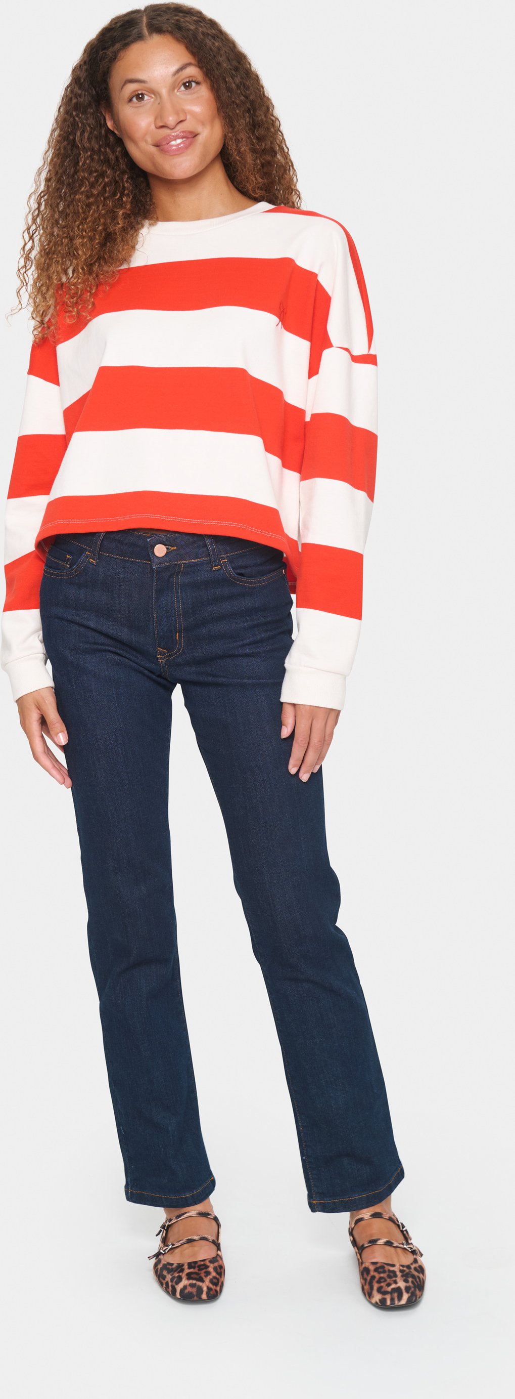 Trackjacket-sweat Lockere Passform Flame Scarlet red