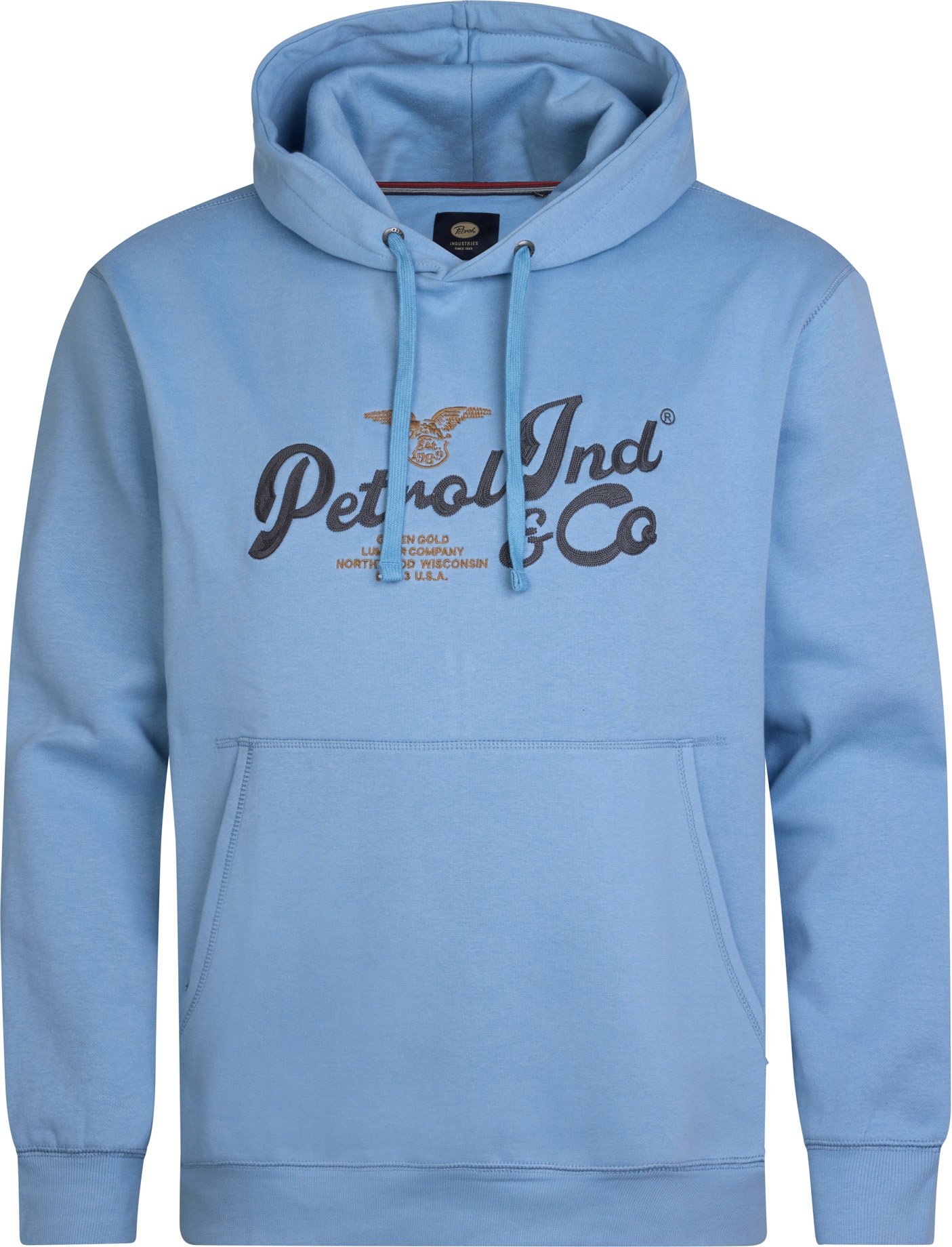 Petrol Industries - Plus-Size Artwork Hoodie Flagstaff Herren - Blau