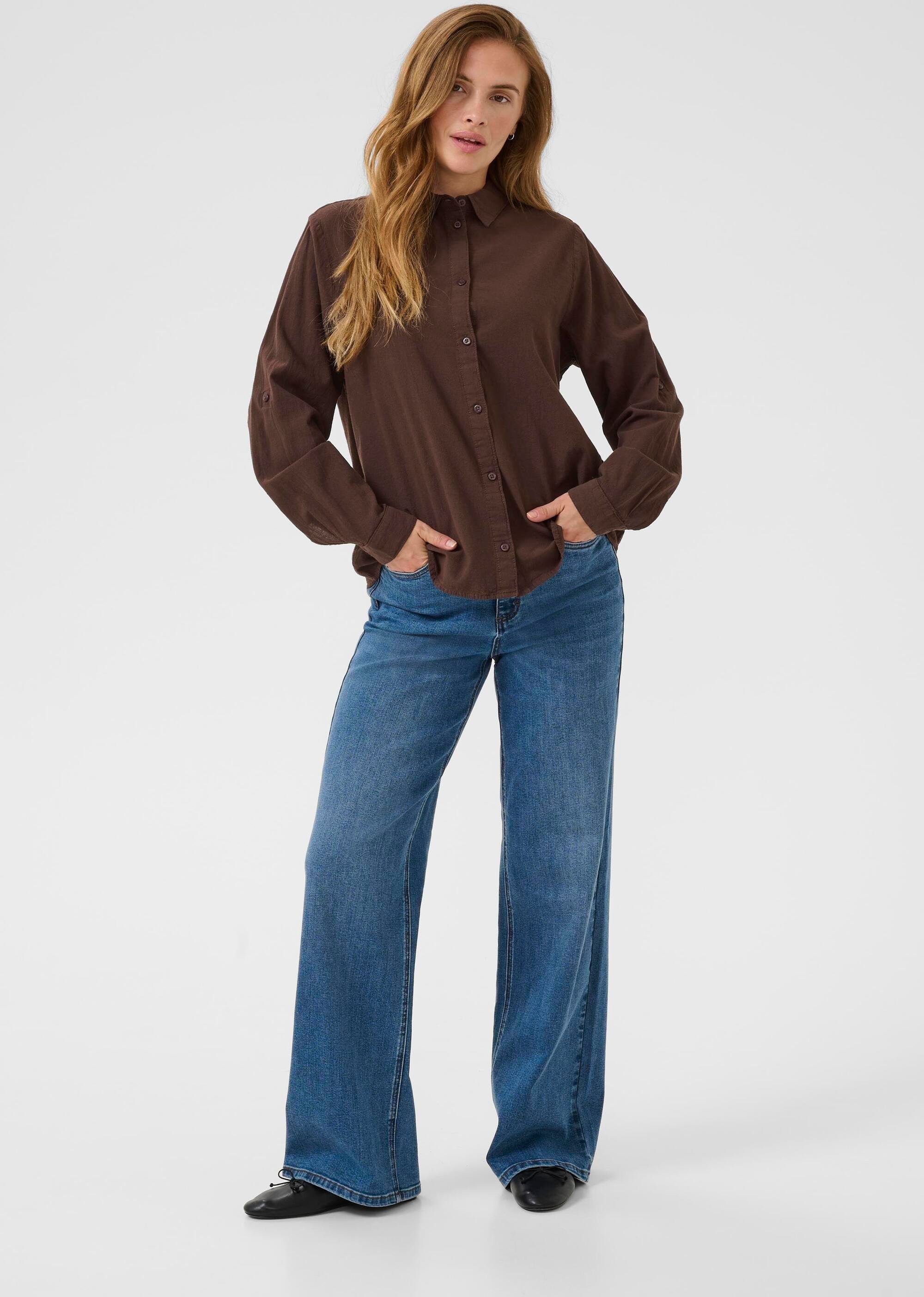 Langarm - Hemd KAnaya Langarm - Hemd Regular fit brown