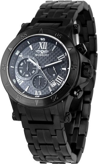 Bobroff Herrenuhr Quartz Schwarz