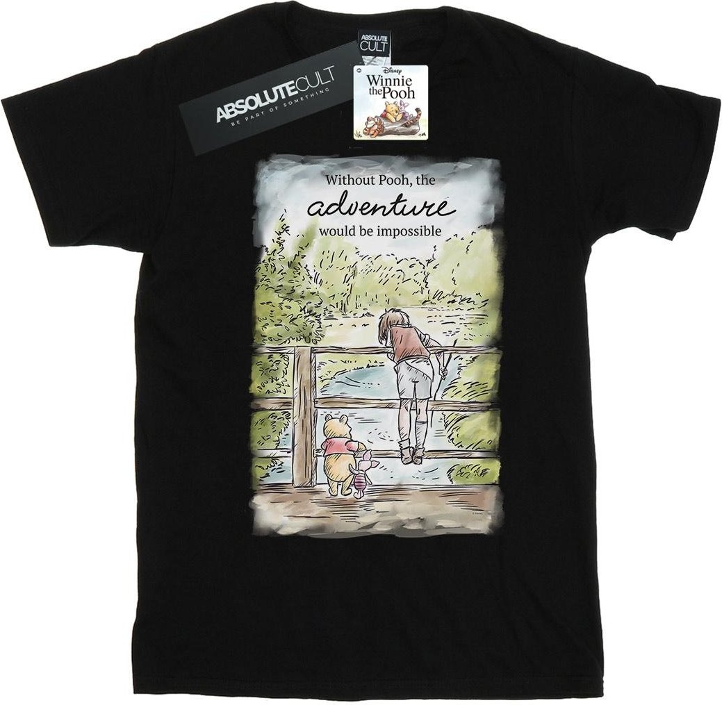 Disney - "Winnie The Pooh Adventure" T-Shirt für Mädchen (Schwarz)