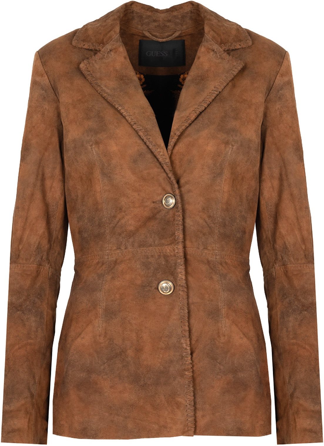 Guess Jacke Bomber-jacke Skórzana Damen braun