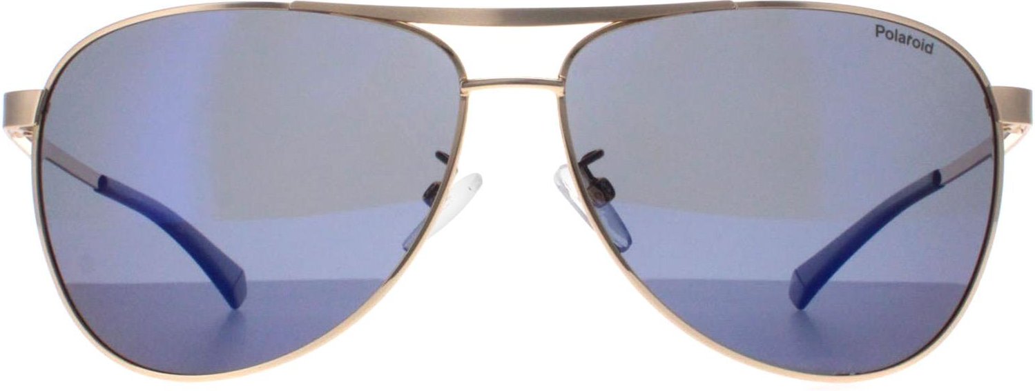 Polaroid Aviator Herren Gold Blau Spiegel Polarisiert PLD 2160/G/S/X