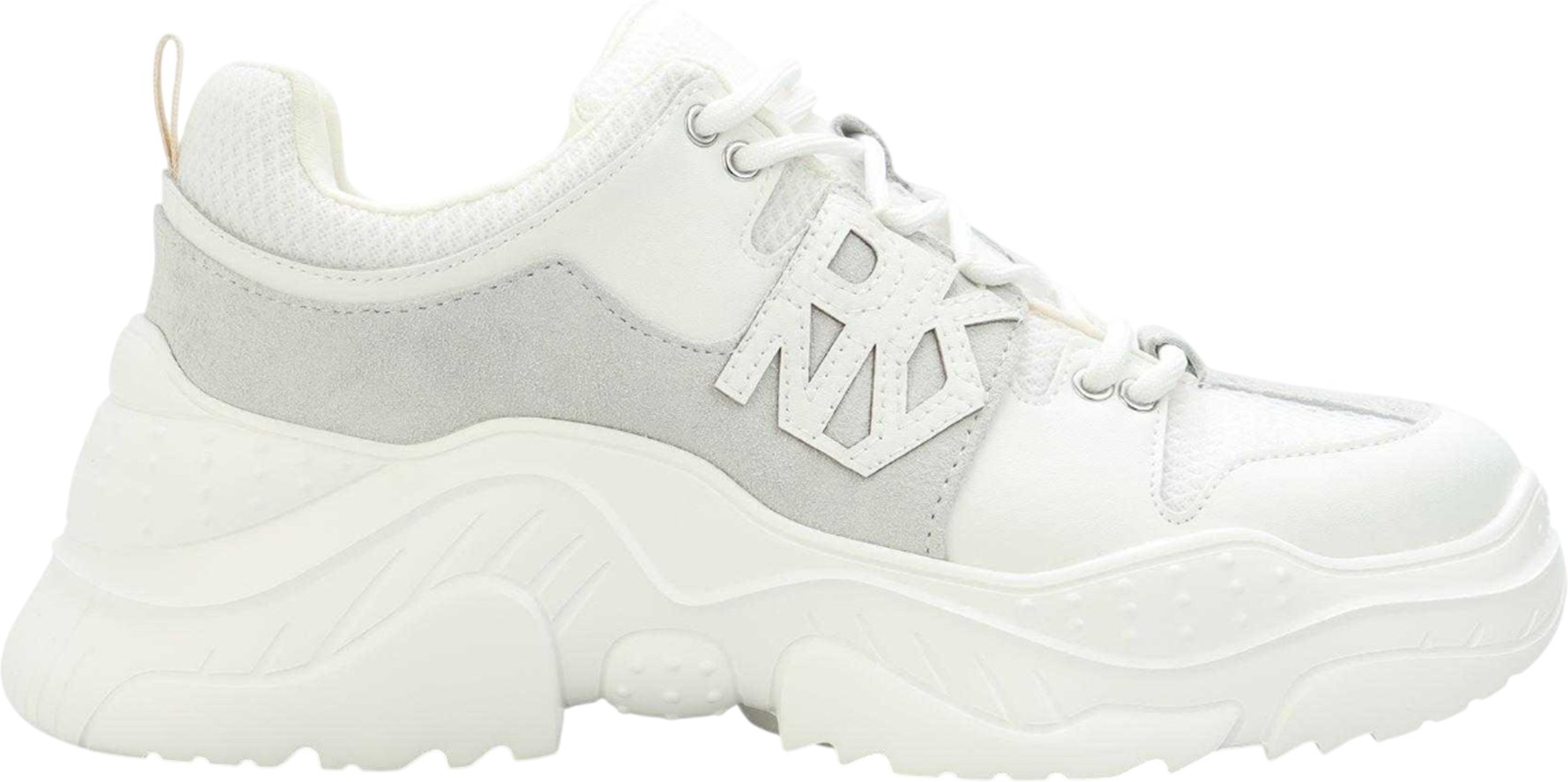 DKNY - "Odella" Sneaker für Damen, Leder, Klobige Plattform (Weiß)