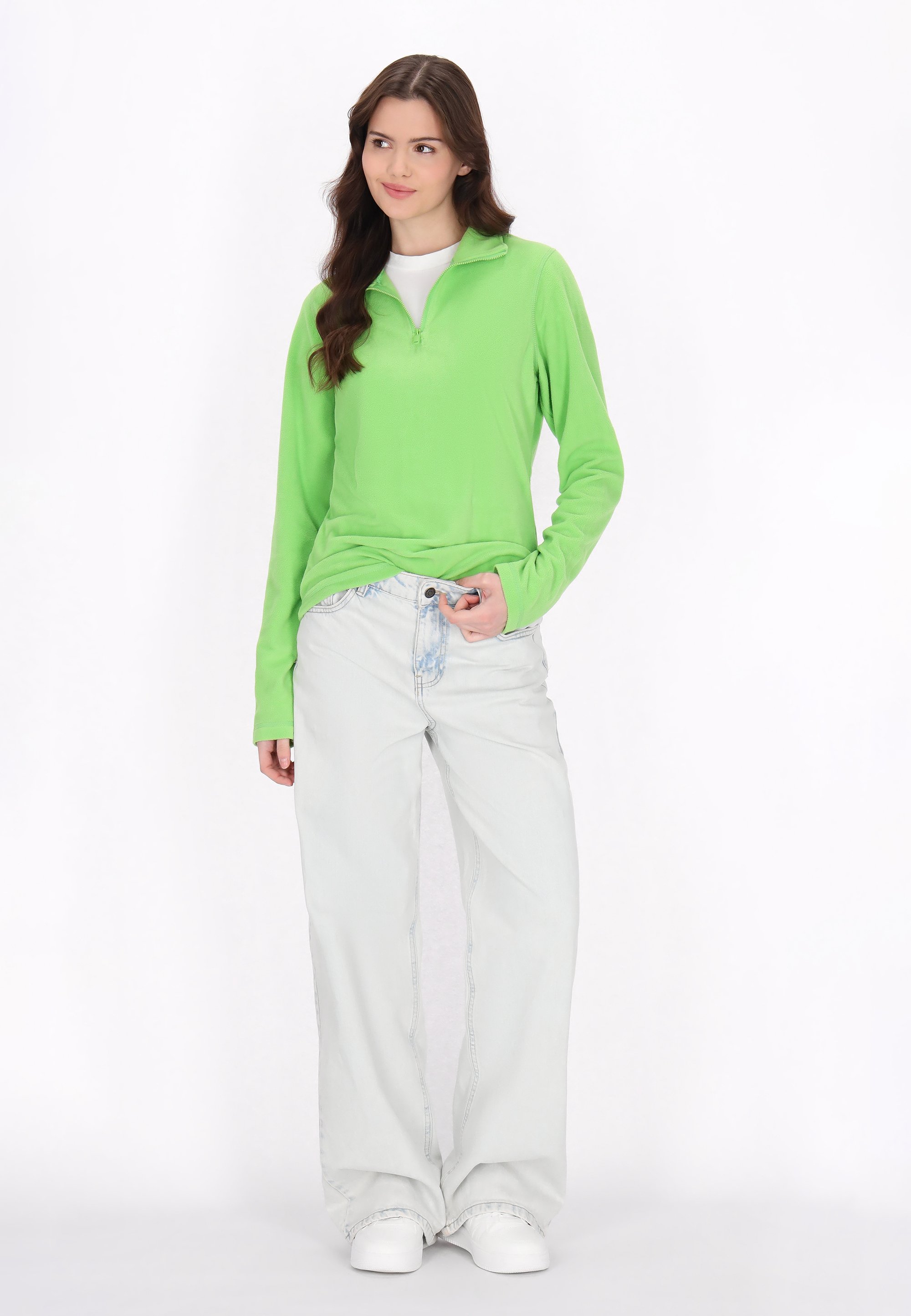 Mymo Fleecepullover Damen grün