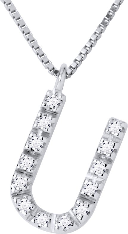 DIADEMA - Halskette mit Diamanten - U - Weißgold