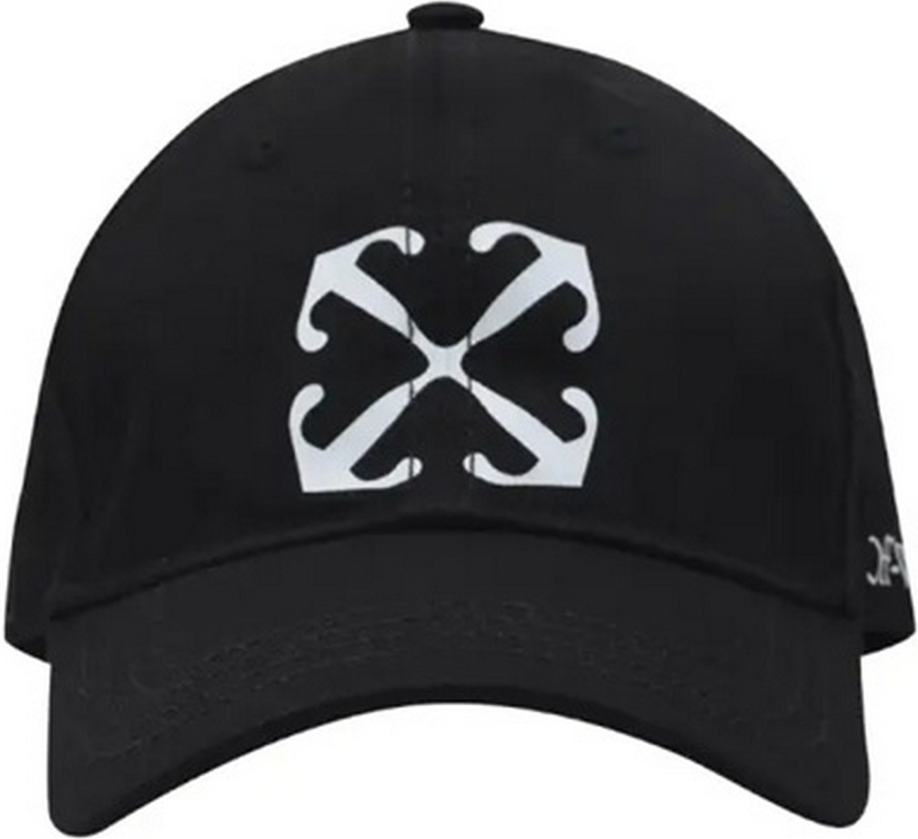 Off-White Pfeil Baumwoll-Baseballmütze (Schwarz)