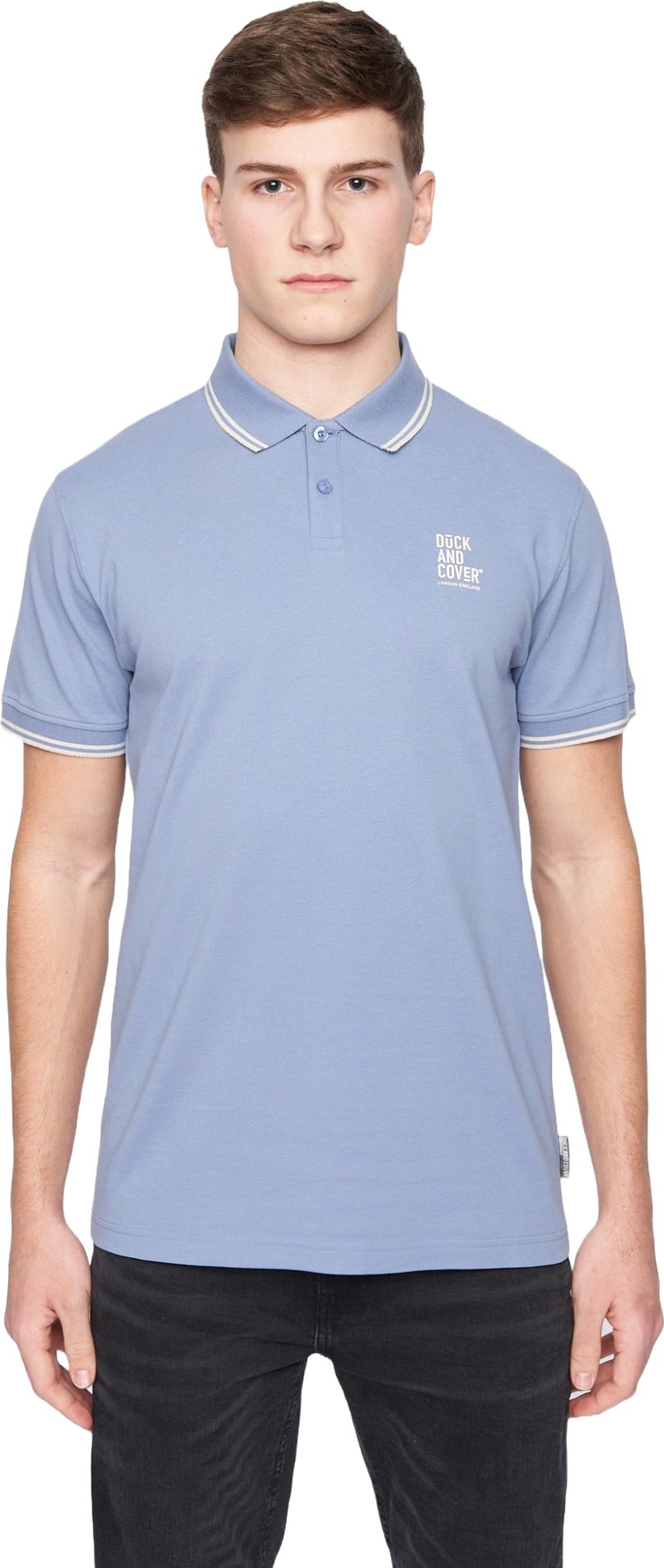 Thumbnail - Duck and Cover - "Sameer" Poloshirt für Herren (Blau)