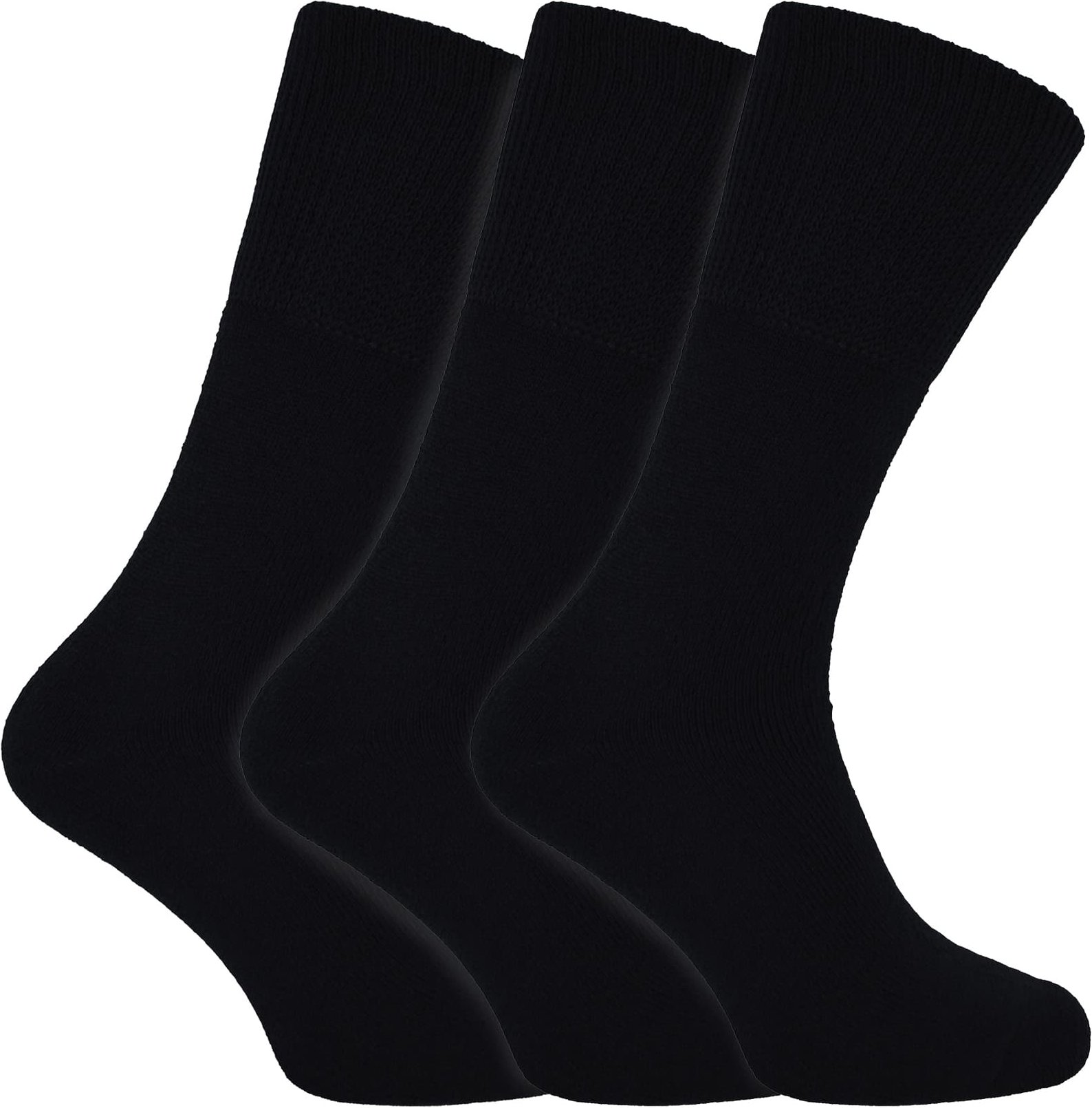 Bambus-Thermo-Socken für den Winter | THMO | Herren- und Damengrößen | Warme dicke Bambus-Socken - Schwarz