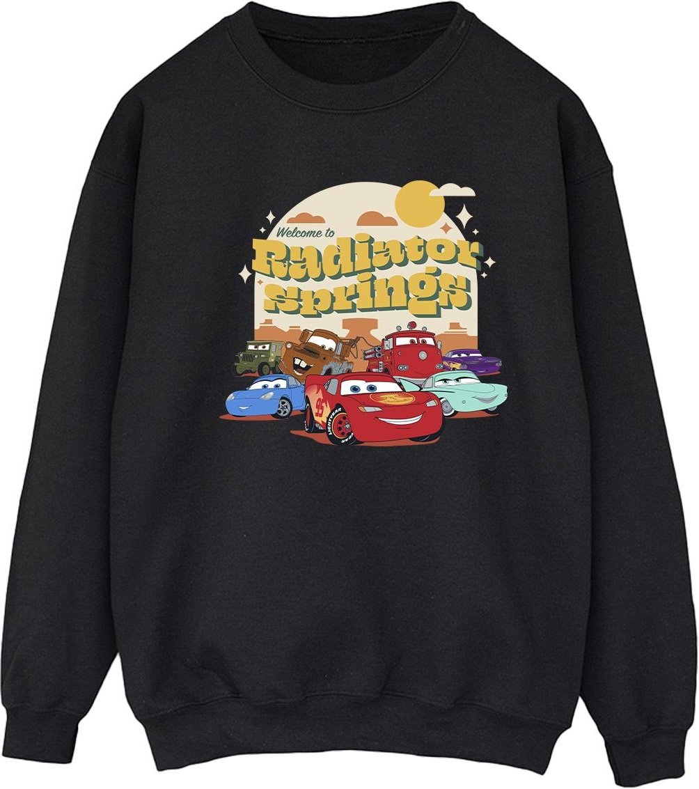 Disney - "Cars Radiator Springs Group" Sweatshirt für Damen (Schwarz)