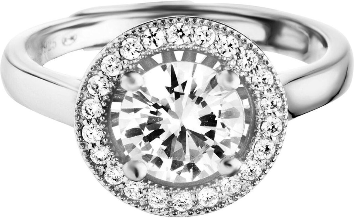 Julie Julsen Ring 925 Silber rhodiniert Zirkonia weiß