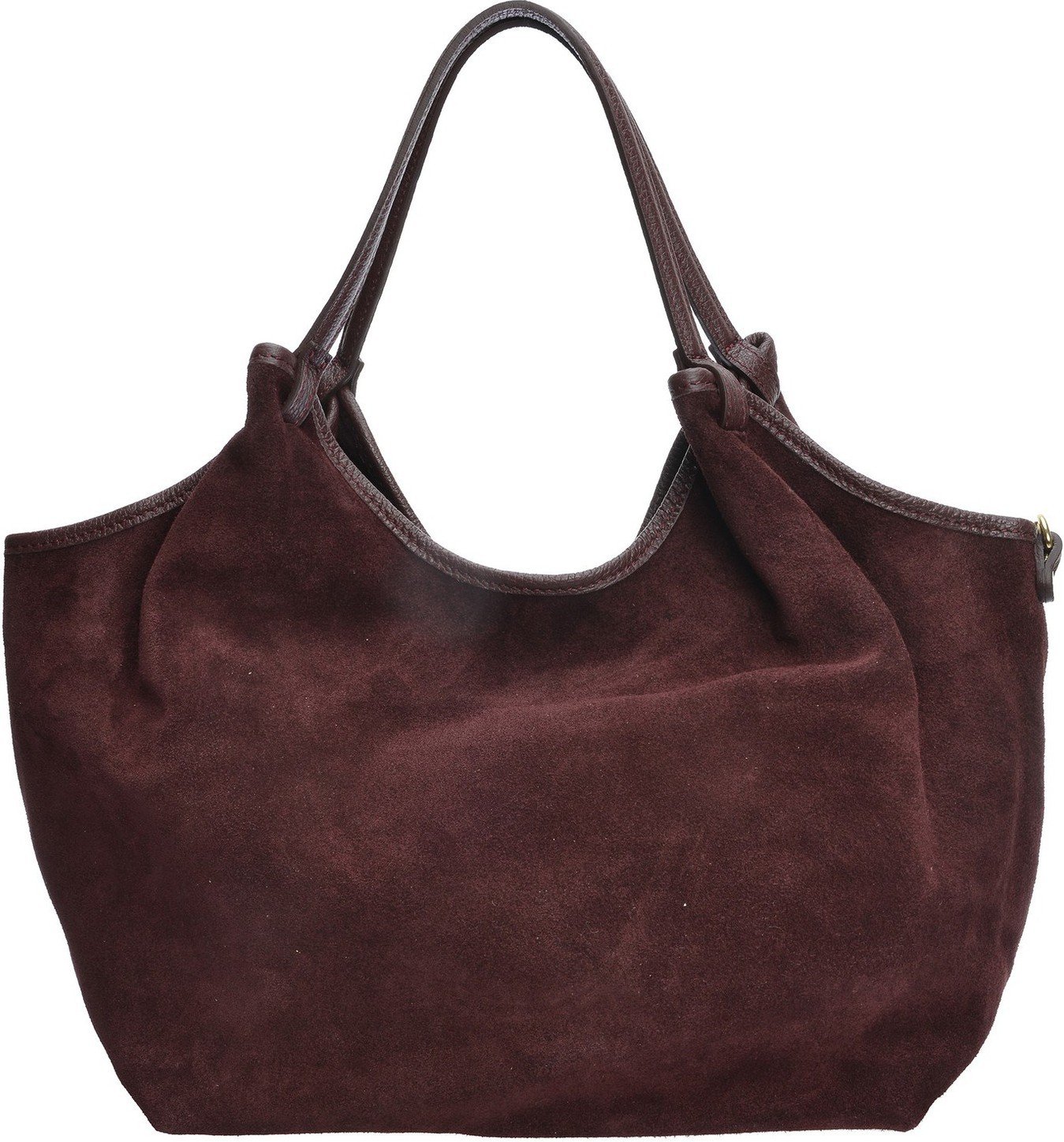 Anna Luchini Burgunderfarbene Lederhandtasche