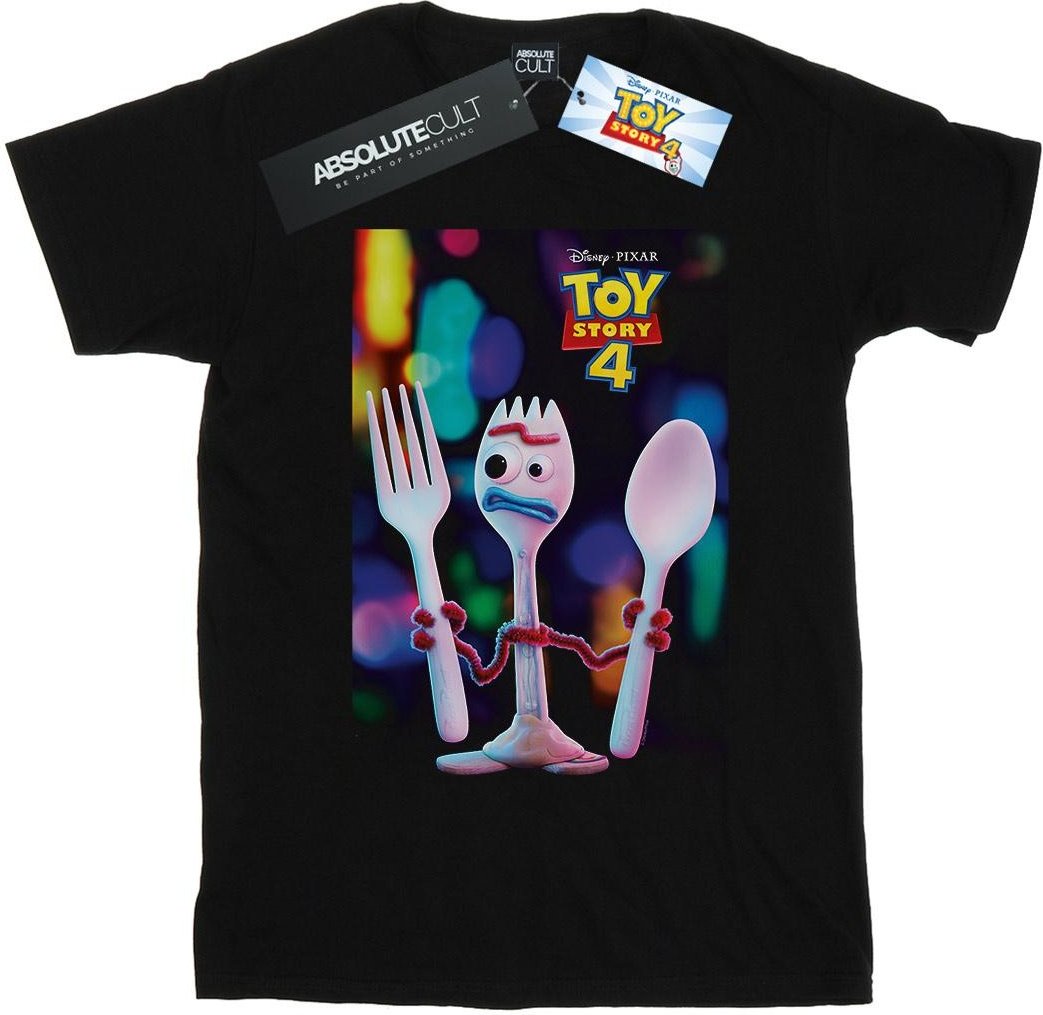 Disney - "Toy Story 4 Forky Poster" T-Shirt für Mädchen (Schwarz)