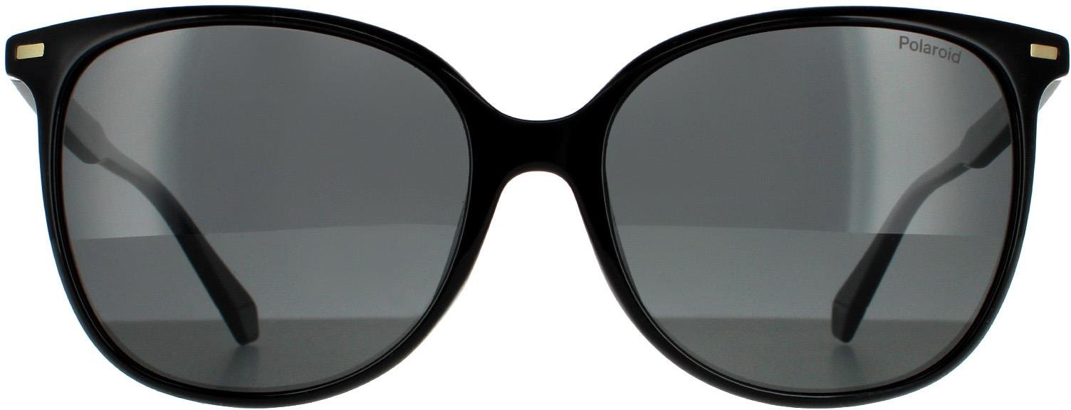 Polaroid Cat Eye Womens Schwarz Grau Polarisierte Sonnenbrille