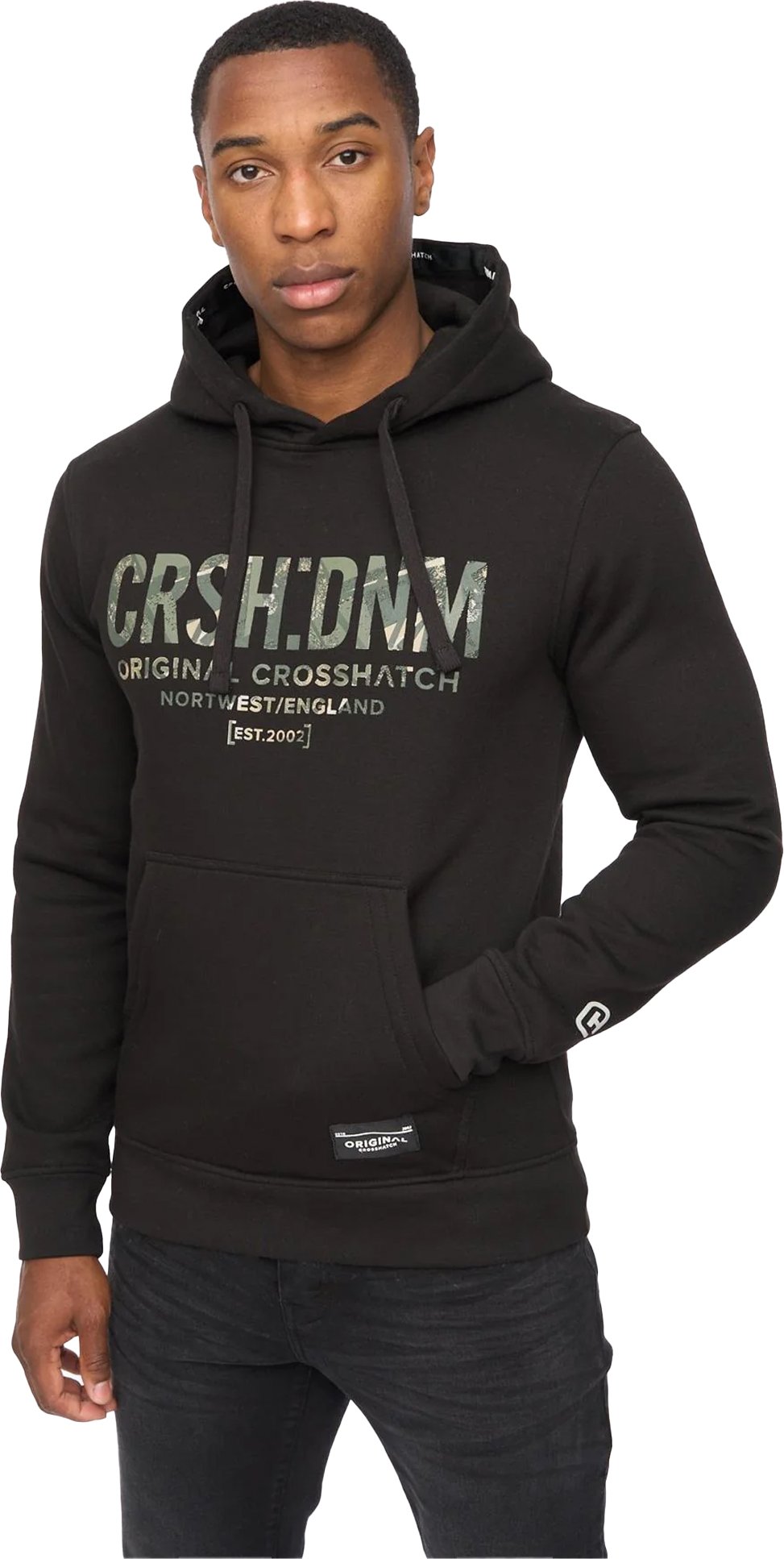 Crosshatch - "Campbox" Kapuzenpullover für Herren (Schwarz)