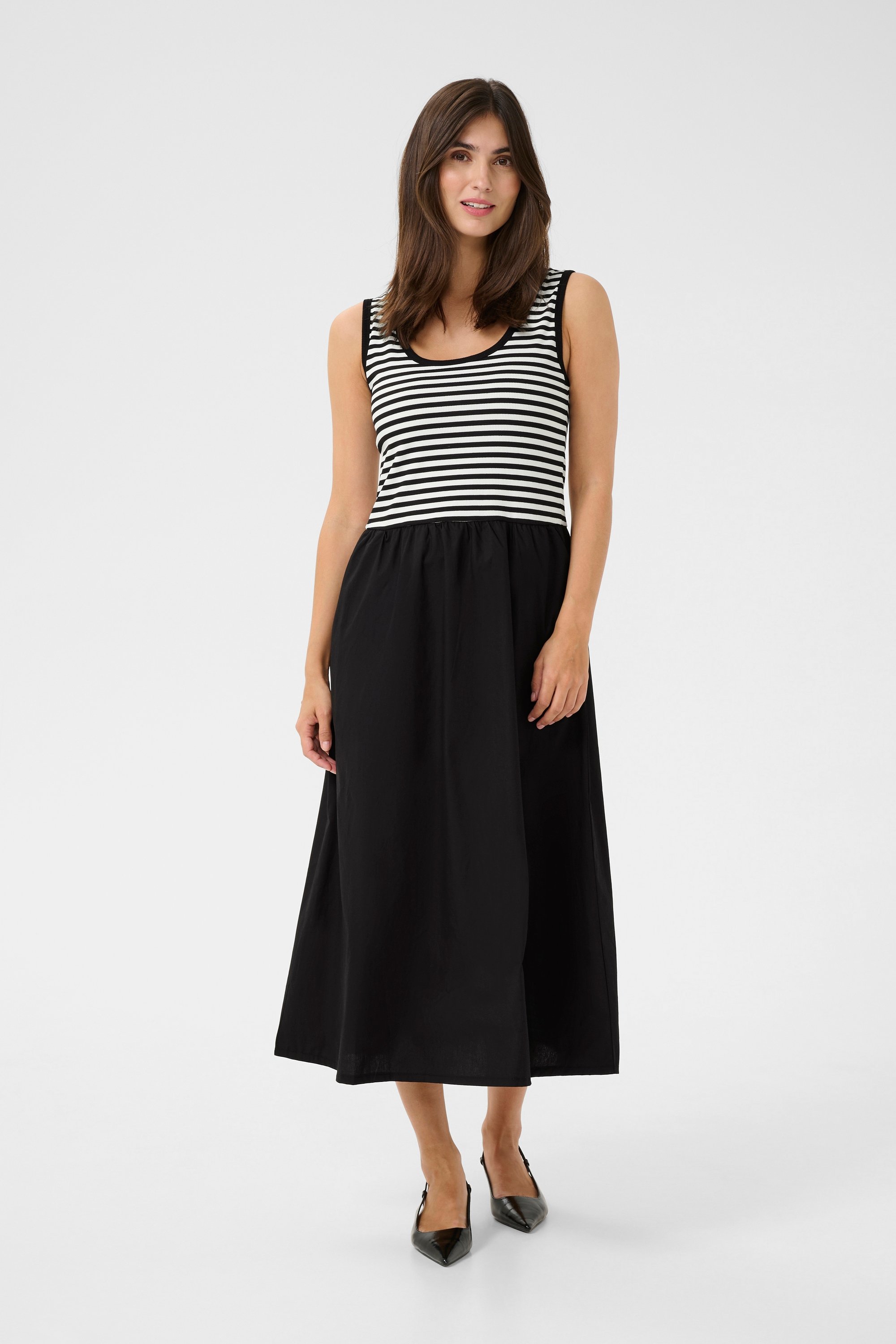 Kleid Fitted black white