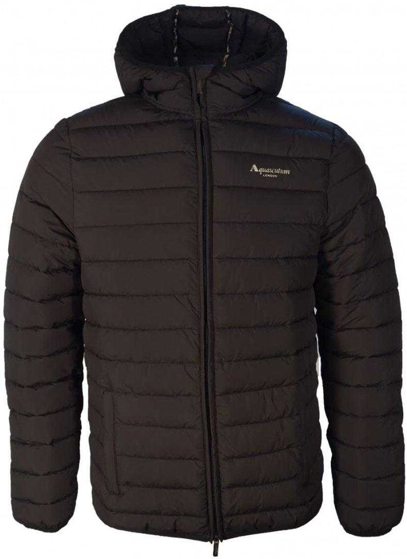 Thumbnail - Aquascutum - "Active" Steppjacke für Herren/Damen Unisex, mit Kapuze (Schwarz)