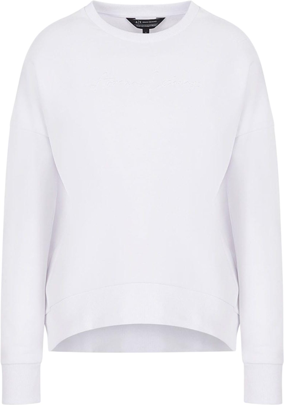 Armani Exchange - Sweatshirt für Damen, Rundhalsausschnitt (Weiß)